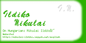 ildiko mikulai business card